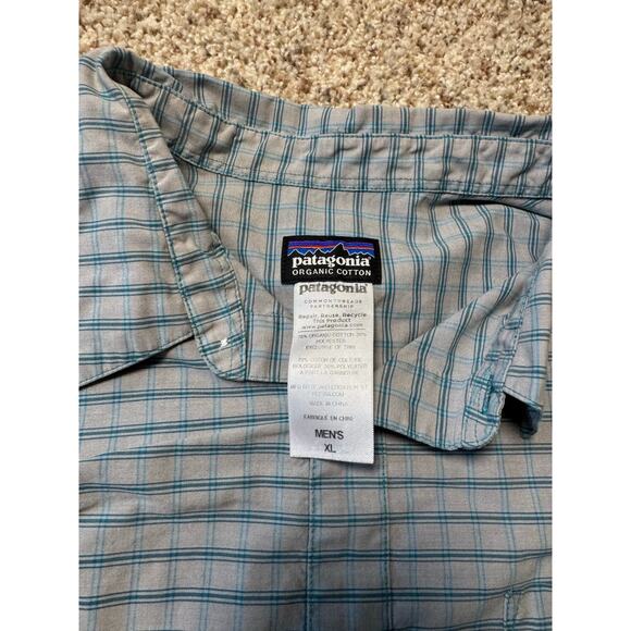 PATAGONIA Long Sleeve shirt, XL, Lightweight Flannel Gray & Blue - Picture 3 of 9